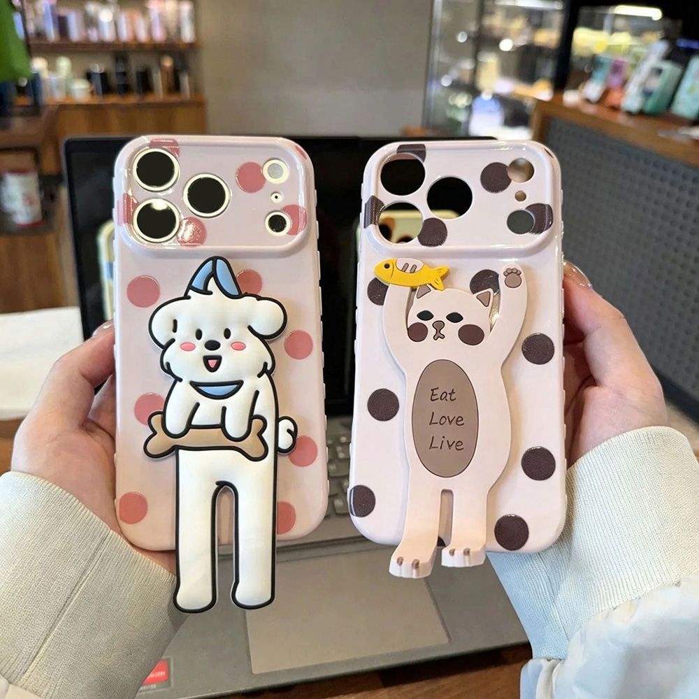 Phone Cases With Stand - Coque de téléphone à pois mignons