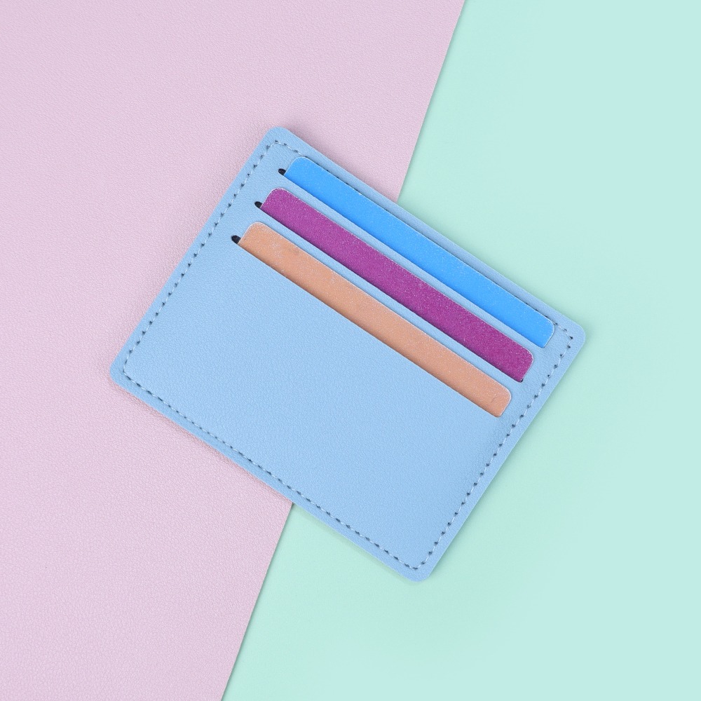 Slim Card Slot Case - Nouveau porte-cartes en cuir PU, 5