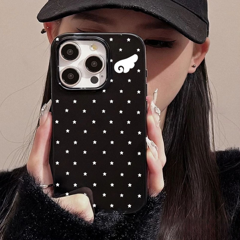 Phone Cases Cute Iphone 14 - Coque de téléphone latérale noire avec