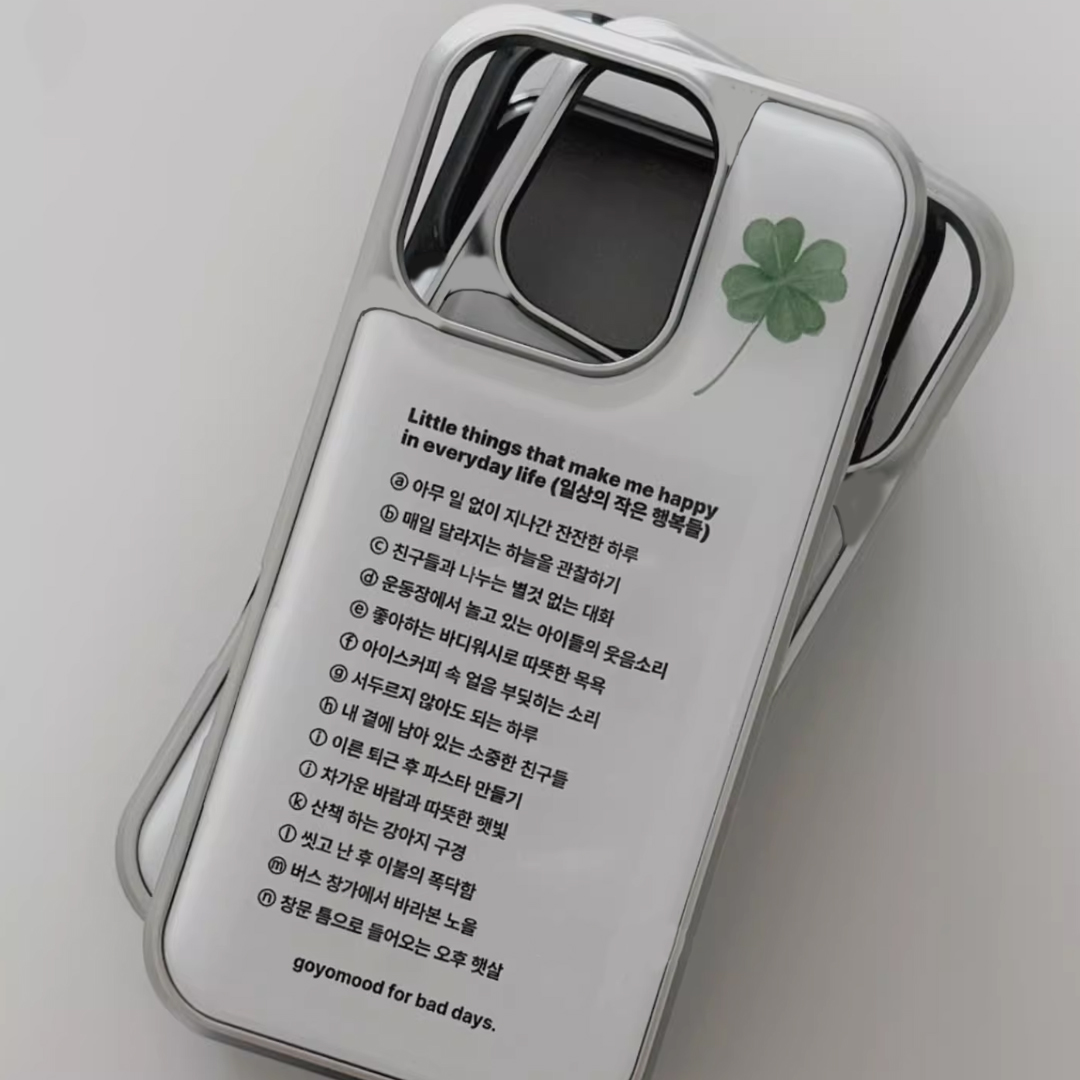 Phone Cases That Charge Your Phone - Coque de téléphone coréenne trèfle porte-bonheur