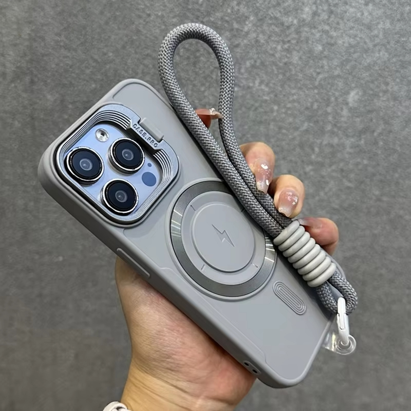 Phone Cases With Stand - Étui magnétique pliable avec support d'objectif