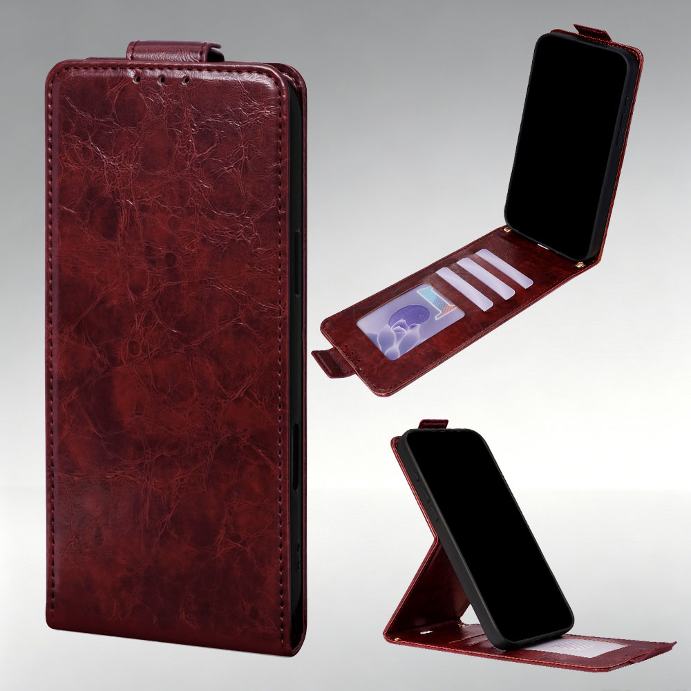 Slim Card Slot Case - Étui en cuir anti-rayures avec fentes