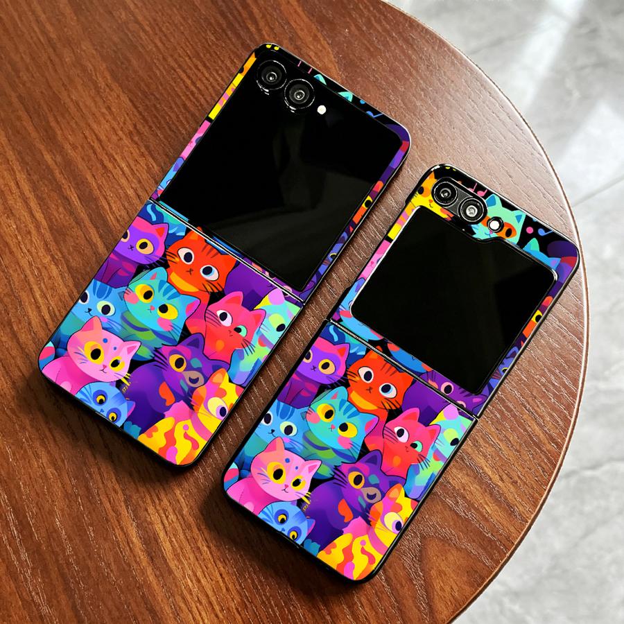 Phone Cases Z Flip 6 - Coque de téléphone intégrale motif chat