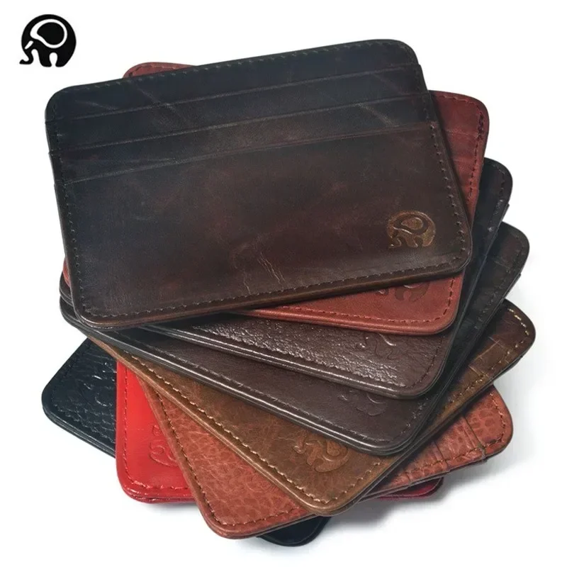 Nouveau mince en cuir véritabl - Slim Card Slot Case avis et prix