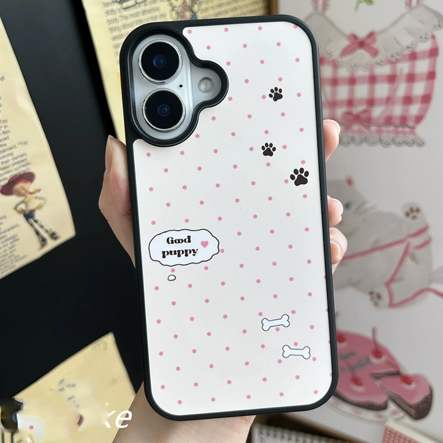 INS rose vague Point bon chiot - Phone Cases With Stand avis et prix