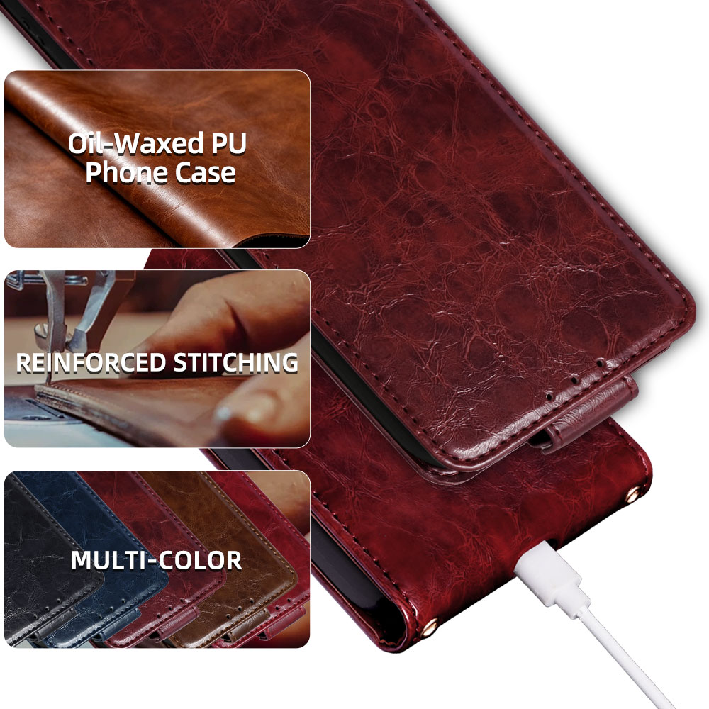 Étui en cuir anti-rayures avec - Slim Card Slot Case avis et prix