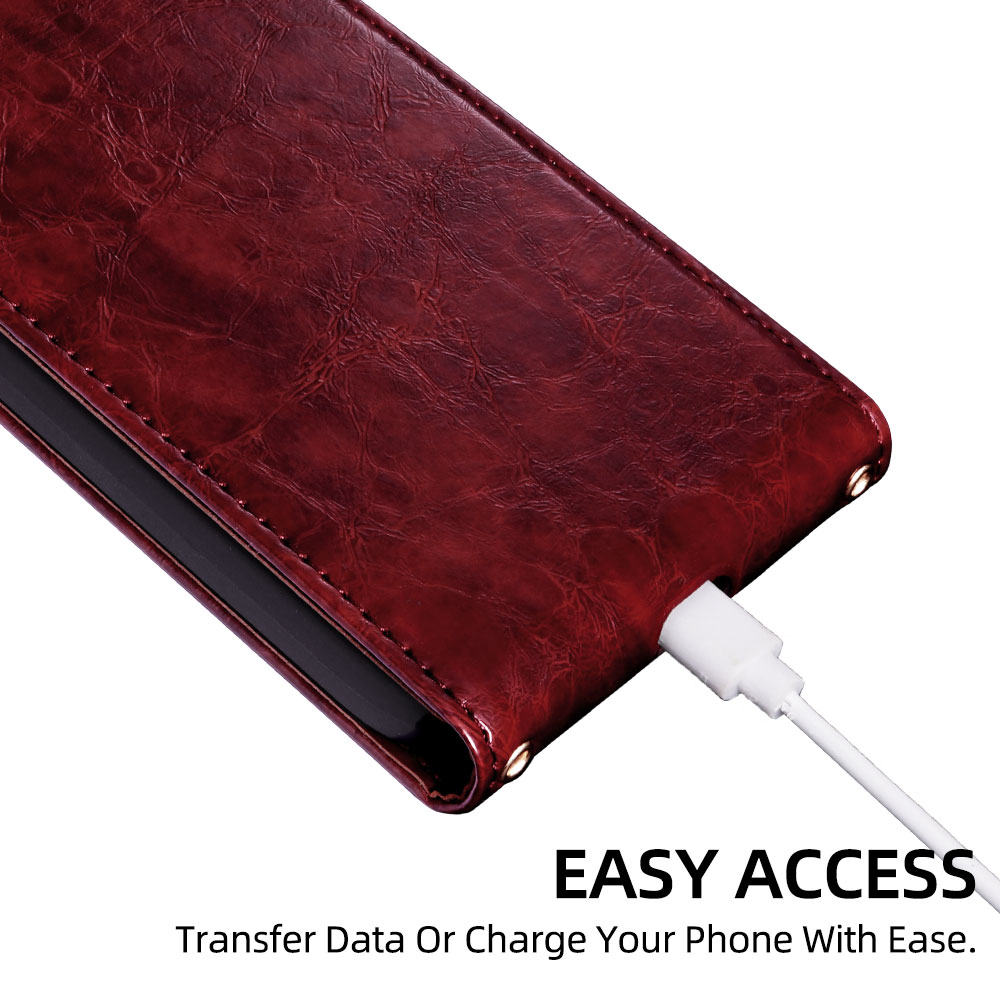 Étui en cuir anti-rayures avec - Slim Card Slot Case avis et prix